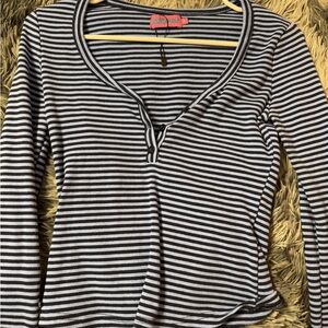 Edikted long sleeve striped top